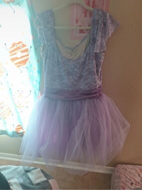 Girls Lavender Lace & Tulle Ballet Costume Dress